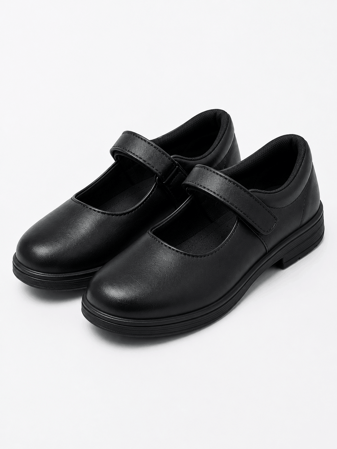 Black Leather School Shoes